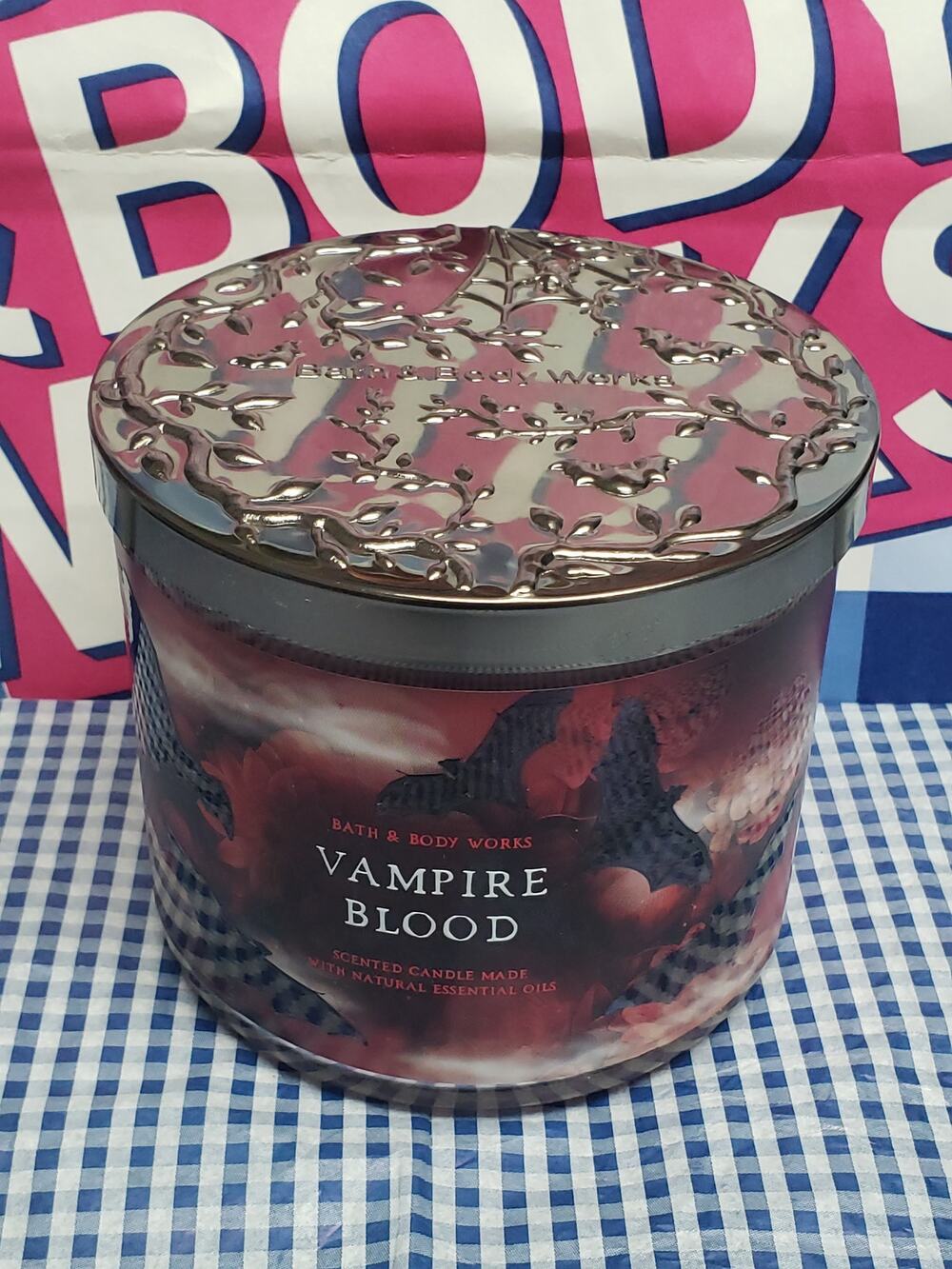 BBW Vampire Blood Large 3 Wick Candle Halloween Home Fragrance